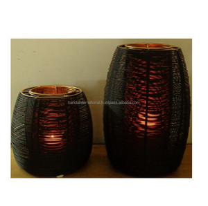 Galvanised Cut <b>Work</b> Tea <b>Light</b> Set With Heart Design Iron Votive With Black Color Powder Coating Metal Tealight Holder for Decor - Product Image 2