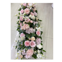 Chemin de fleurs pour banquets ou Table de mariage, au style décoratif, violet, 1 pièce