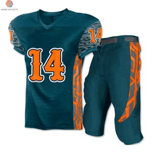 Ensemble d'uniformes de football américain sublimés sur mesure, vêtements de sport en polyester, logo imprimé, kit de maillot d'équipe - Product Image 3