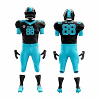 Maillots de football américain personnalisés sublimés respirants à séchage rapide de haute qualité pour enfants, hauts de football brodés