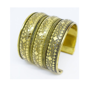 1902 antiguo Año Nuevo latón <span class=keywords><strong>Carolina</strong></span> del Norte encanto joyería diseño plata grabado latón pulsera brazalete para mujer - Product Image 3