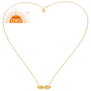 Collar con Colgante de Alas de Pájaro en Plata de Ley 925 Chapado en Oro, Diseño 2026, Superventas, para Mujer, Fabricante de Joyería - Product Image 2