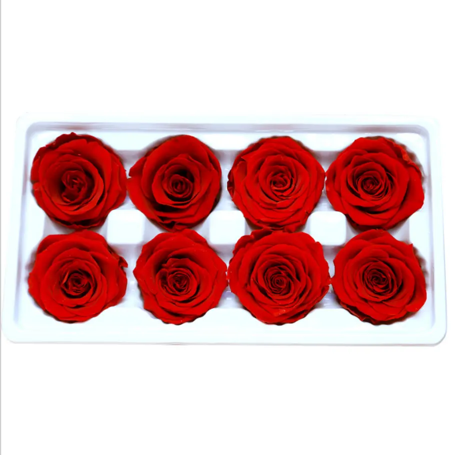 Venta al por mayor, flores frescas, cabeza, rosas naturales preservadas para el Día de San Valentín, Caja de Regalos