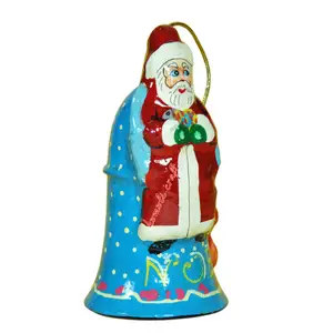 Wholesale Christmas hanging ornaments suppliers Indian hand painted Santa decor