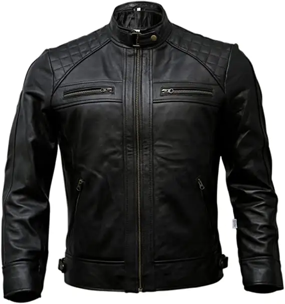 2022 new High Quality Men's Casual Fashion Jacket with Genuine Leather with cool design