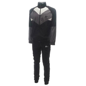 Traje de chándal 100% poliéster para adultos, ropa informal de Color gris y negro - Product Image 1