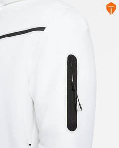 Sweat à capuche unisexe blanc, Streetwear de haute qualité, surdimensionné, en tissu polyester, Logo personnalisé, 100% coton - Product Image 3