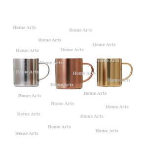 Taza para beber agua de forma redonda de diseño fantástico en taza de leche de té de color plateado de acero inoxidable a buen precio en la India - Product Image 4