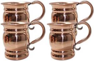Tazas de té y cerveza de diseño elegante, elaboradas en cobre, conjunto ideal para regalo para Diwali Festival, Navidad, fabricante indio - Product Image 2