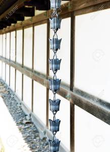 De aluminio de martillo de la lluvia de la cadena para la casa y el jardín lluvia plana de cadena negro con recubrimiento en polvo - Product Image 2