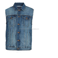 Veste en jean délavée sans manches, prix bas, 1019