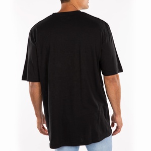 Venta al por mayor de los hombres de peso pesado Jersey Camiseta corta de media manga gota hombro liso estilo de gran tamaño con estampado bordado Diseño - Product Image 5