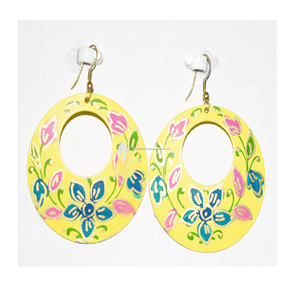 Fashion Trend 2024 Halloween Jewelry African Acrylic Resin Plastic <b>Earrings</b> Wooden Sunflower Drop <b>Earrings</b> Blue waterproof ear - Product Image 4