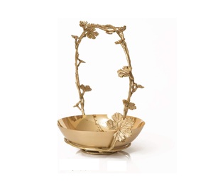 Tazón de Acero Inoxidable Moderno y Ecológico con Diseño de Hoja Plateada para Frutas y Bocadillos - Product Image 6