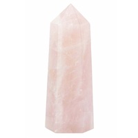 Kristal Rose Quartz Berkualitas Terbaik, Dipoles Khusus, Ramah Lingkungan, Bentuk Menara Obelisk, Tongkat Alami untuk Penyembuhan, 2-4cm, Kristal Seni