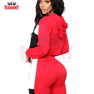 Top corto para mujer, chándales de diseño personalizado, chándal de dos piezas, ropa de calle para mujer, ropa de moda, chándal - Product Image 4