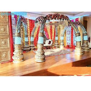 Mandap con Temática de Elefantes para Ceremonias Indias, Decoración de Bodas Tamilas, Kalyana Mandapam, Decoración de Bodas del Sur de la India, Mandap de Elefantes - Product Image 1