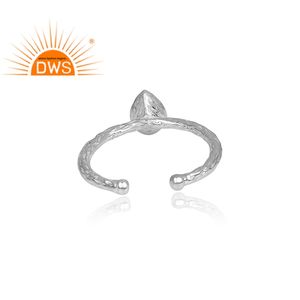 Pear Cut Arizona Turquoise Gemstone Hand hammered Fine <b>925</b> <b>Silver</b> <b>Ring</b> Jewelry Wholesaler - Product Image 4