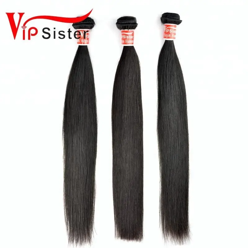 2019 VIP Sister 100% unprocessed brazilian virgin hair natural color black friday bundle deals with closure