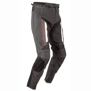 Pantalón negro para motocicleta, pantalón de cuero para moto + protección CE para rodillas y caderas - Product Image 3