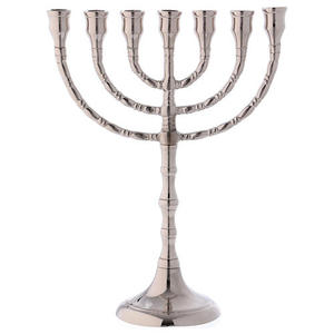 เชิงเทียนเงินทองเหลือง MENORAH อุปกรณ์คริสตจักร Brassworld อินเดีย - Product Image 4