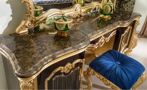 Meubles <span class=keywords><strong>de</strong></span> style européen classique antique royal grande tête <span class=keywords><strong>de</strong></span> <span class=keywords><strong>lit</strong></span> en velours feuille d'or ensemble <span class=keywords><strong>de</strong></span> chambre king size - Product Image 4