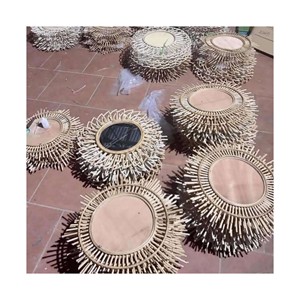 Miroir en rotin japonais fait à la main, commerce de gros prix - Product Image 4