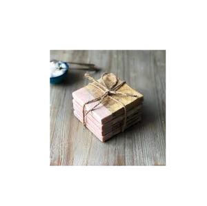 Dessous de verres en marbre et bois, de forme carrée, ensemble de sous-verres en marbre de bois, taille personnalisée et au meilleur prix - Product Image 4