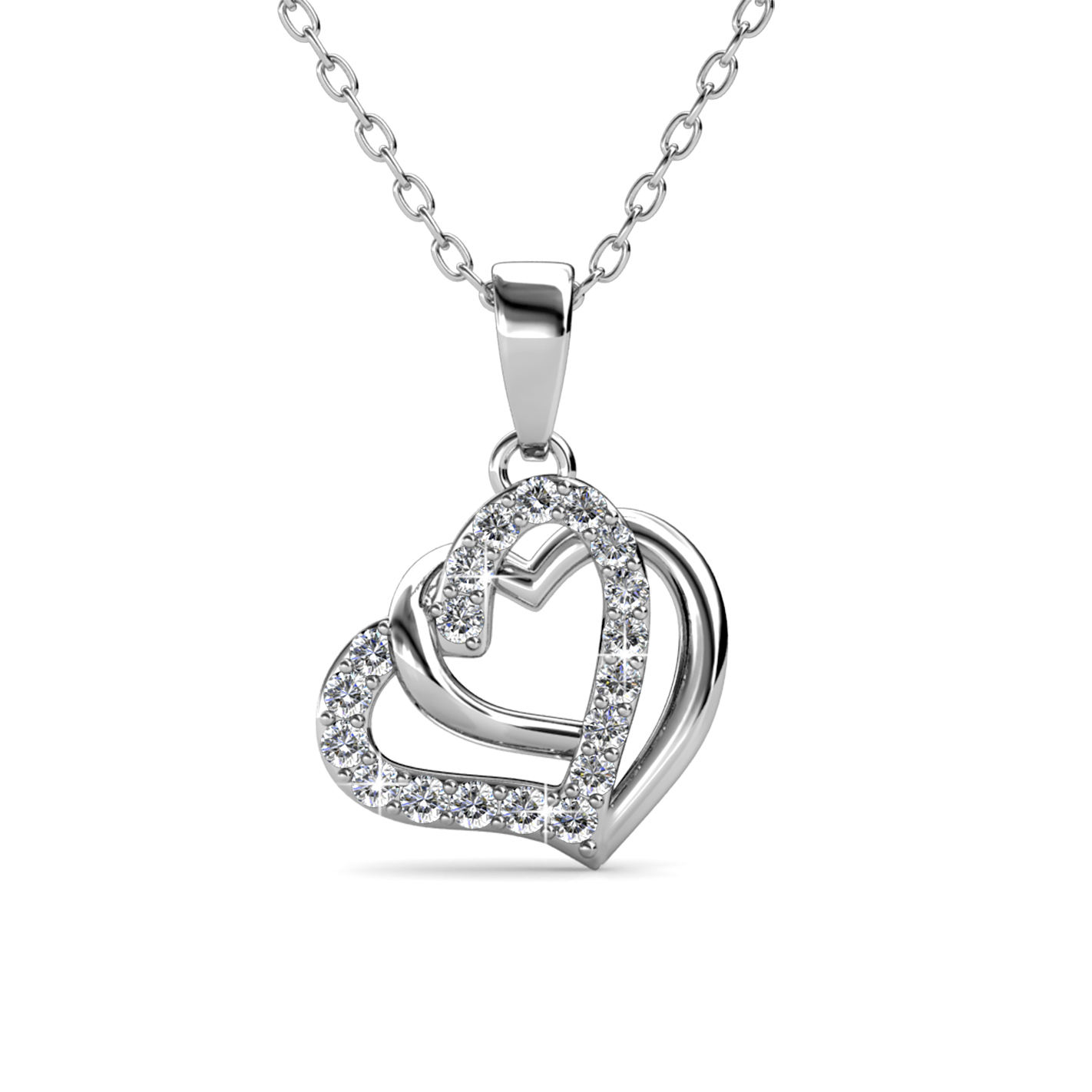 S925 With 18k White Gold Plated Necklace