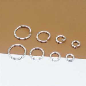 Anillos de anillo de salto abiertos y cerrados redondos de Plata de Ley 925 de 4mm a 10mm, hallazgos de joyería al por mayor, proveedor de fábrica, tienda en línea - Product Image 2