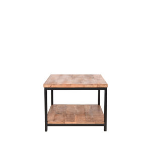 Mesa de centro de forma cuadrada de diseño moderno, madera maciza con cajones de almacenamiento artesanales de Metal, muebles de sala de estar al aire libre - Product Image 4