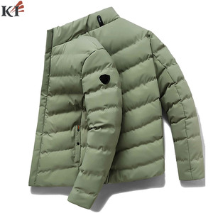 KEVEN IMPEX <b>Men's</b> Reversible Puffer Jacket Wool Shell Cotton Filling 100% Silk Windproof Breathable Eco-Friendly Stand Front - Product Image 5
