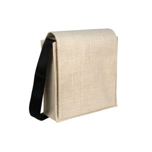 Grande boîte à lunch portable en coton jute pour adultes et enfants, fourre-tout décontracté avec fermeture éclair, sac fourre-tout réutilisable pour pique-nique, organisateur de sac à lunch pour l'école - Product Image 3