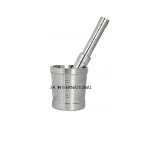 Mortero y Maja de Metal de Alta Calidad con Acabado Plateado, Herramienta de Cocina para Hierbas y Especias, Gran Venta - Product Image 3