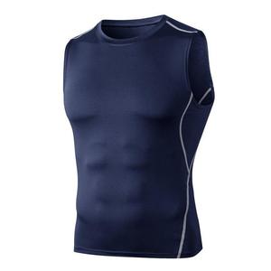 Chaleco de gimnasio personalizado para hombre, novedad de verano, camiseta sin mangas de poliéster y LICRA con dobladillo curvo de Fitness para entrenamiento - Product Image 1