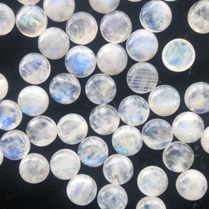 8mm 10mm naturel arc-en-ciel pierre de lune rond dos plat calibré Cabochons en vrac prix de gros pierre pour sertissage de bijoux acheter maintenant - Product Image 1
