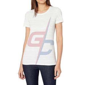 Proveedor de Camiseta de cuello redondo de manga corta clásica para mujer - Product Image 1