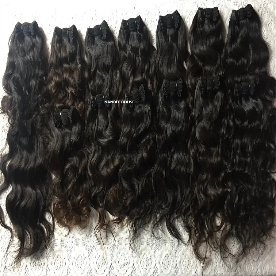 Unprocessed Natural Indian Raw Temple Virgin Indian Straight Wavy Curly Human Hair