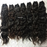 Nandee House Cheveux Indiens 100% Vierges, Double Trame Faite à la Machine, Haute Qualité, Aspect Naturel, Cheveux de Temple, Lisses, Décolorés Naturellement 613