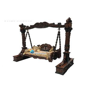 Walnut Finish Teak Wood <b>Swing</b> for Home High Quality <b>Wooden</b> Jhula for Living Room Hand Carved Designer <b>Wooden</b> <b>Swing</b> <b>Set</b> Australia - Product Image 1
