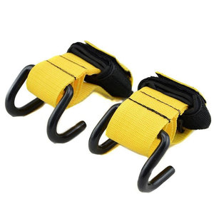 Weightlifting Metal Hooks Double Stitching Non-Slip Coating Neoprene Padded Power Hooks - Product Image 2