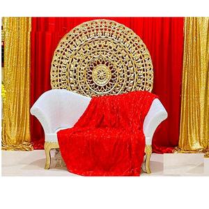 Wedding Stage Decoration Round <b>Backdrop</b> Frame Wedding <b>Gold</b> Stage <b>Backdrop</b> Frame Wedding <b>Backdrop</b> Prop Panel for Stage - Product Image 1