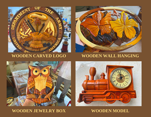 Logo en bois sintarsia de haute qualité, Art pour décoration, cadeau de prix, bon prix, vente en gros, offre spéciale - Product Image 3