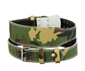 Cinturón de Levantamiento de Pesas Personalizable de Neopreno Transpirable con Estampado de Camuflaje para Gimnasio - Diseño Unisex - Product Image 4