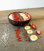 Ensemble de bols en bois de noix de coco bio, écologiques, dégradables, avec logo gravé personnalisé, cuillère et fourchette, cadeaux modernes de haute qualité