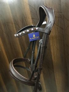 Bride équitation en cuir réglable, de haute qualité, pour bouclage cheval - Product Image 2