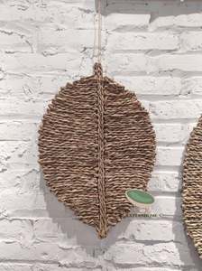 Tapis de sol multifonctionnel en forme de feuilles, benne murale naturelle tissée en jonc de mer, cm - Product Image 5