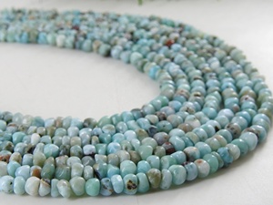 Cuentas Redondas Lisas de Larimar Azul, Hechas a Mano, Piedra Suelta, Hilo de 13 Pulgadas para Hacer Joyería, Suministros al por Mayor, Piedra Natural - Product Image 4