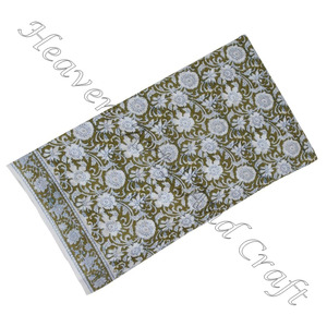 Los productos más vendidos Batik Hand Block Print Tela de algodón para prendas Tela por yarda Hand Block Print Fabric Wholesale - Product Image 5