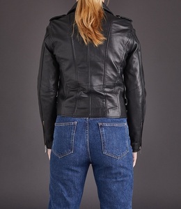 Veste à fermeture avec fermeture éclair et ceinture, nouveau blouson décontracté unisexe à la mode, couleur noir véritable d'agneau, disponible en toutes les couleurs - Product Image 2